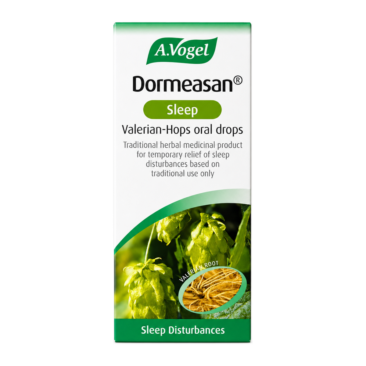 A.Vogel Dormeasan by A.Vogel Natural Remedies — front view showing product label and branding, studio product photo on white background