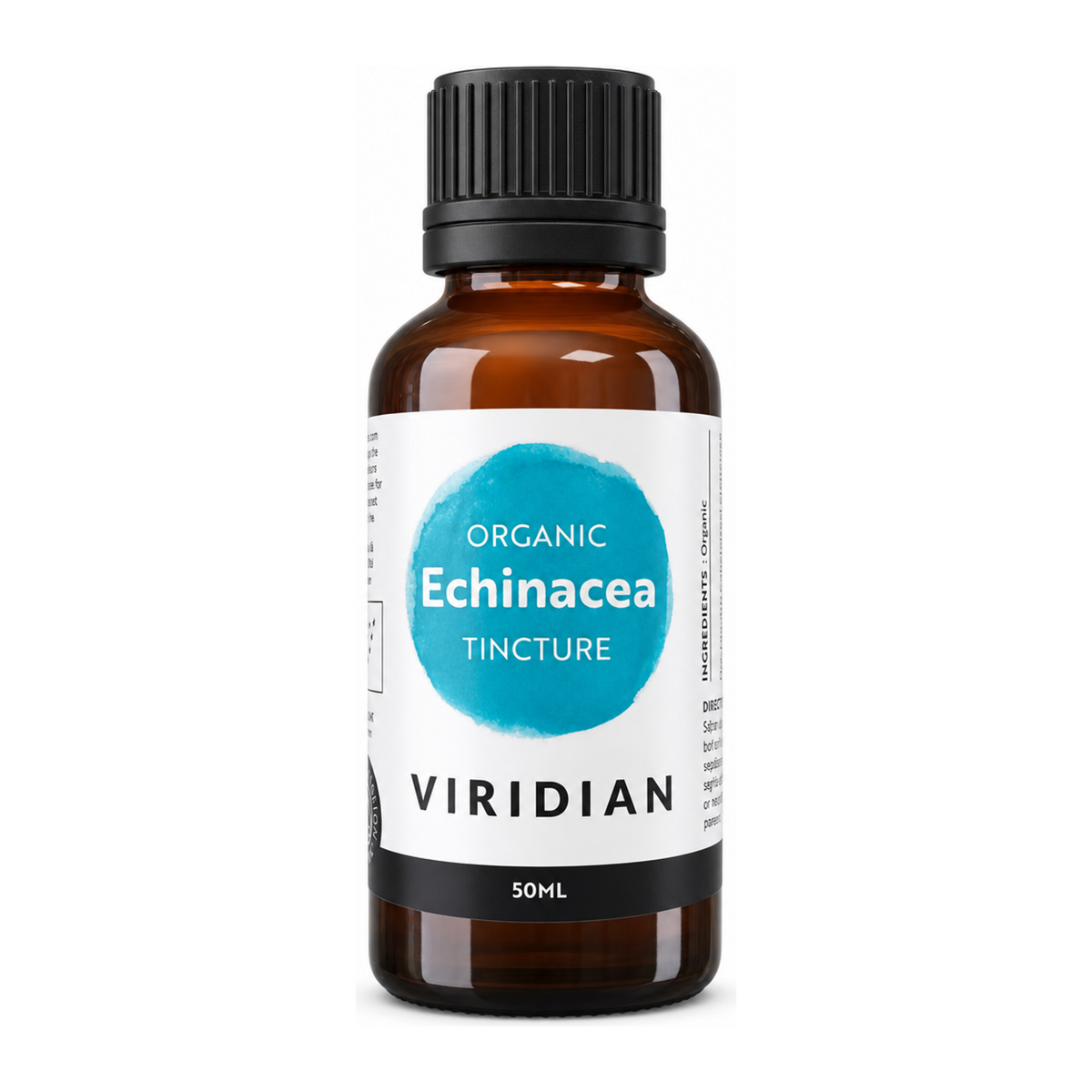 Viridian Organic Echinacea Tincture by Viridian Natural Remedies — front view showing product label and branding, studio product photo on white background