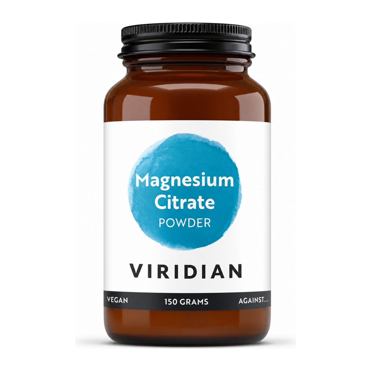 Viridian Magnesium Citrate Powder by Viridian Natural Remedies — front view showing product label and branding, studio product photo on white background