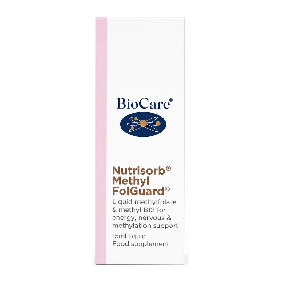 BioCare Nutrisorb Methyl FolGuard by BioCare Natural Remedies — front view showing product label and branding, studio product photo on white background