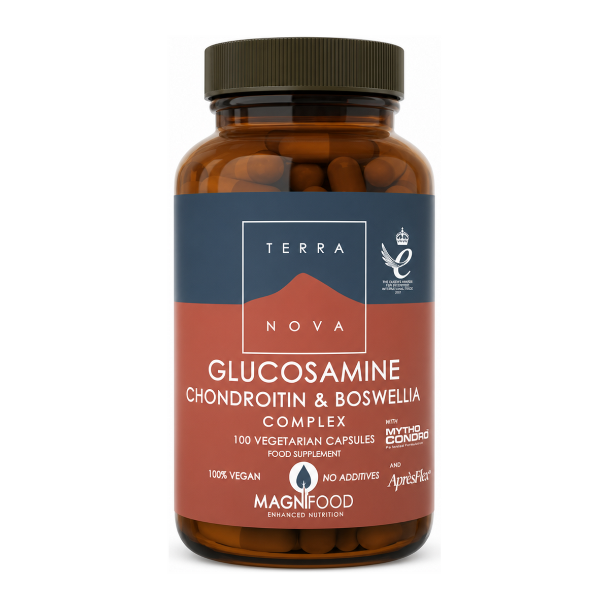 Terranova Glucosamine Chondroitin & Boswellia Complex by Terranova Natural Remedies — front view showing product label and branding, studio product photo on white background