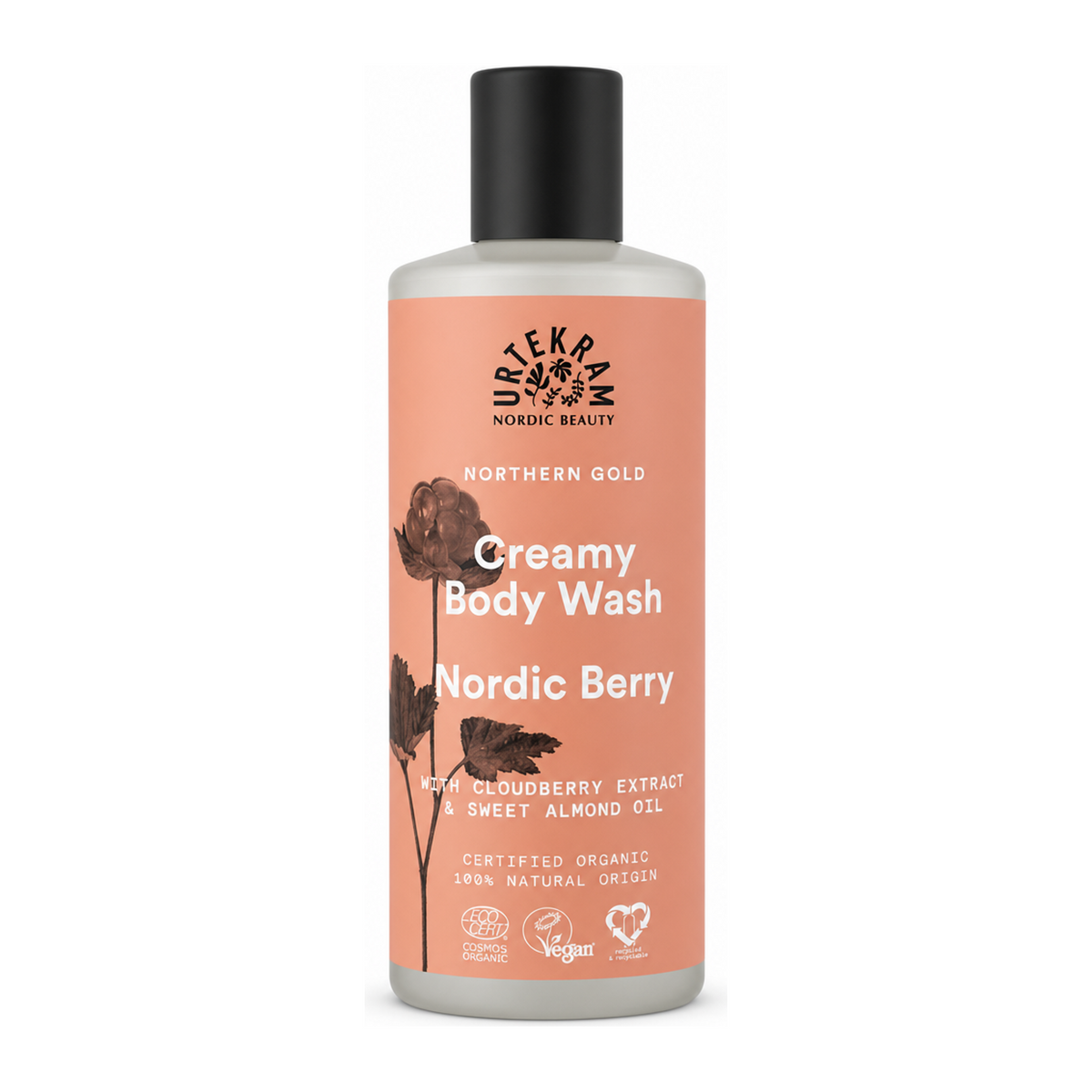 Urtekram Nordic berry Body Wash 500ml by Urtekram Personal Care — front view showing product label and branding, studio product photo on white background