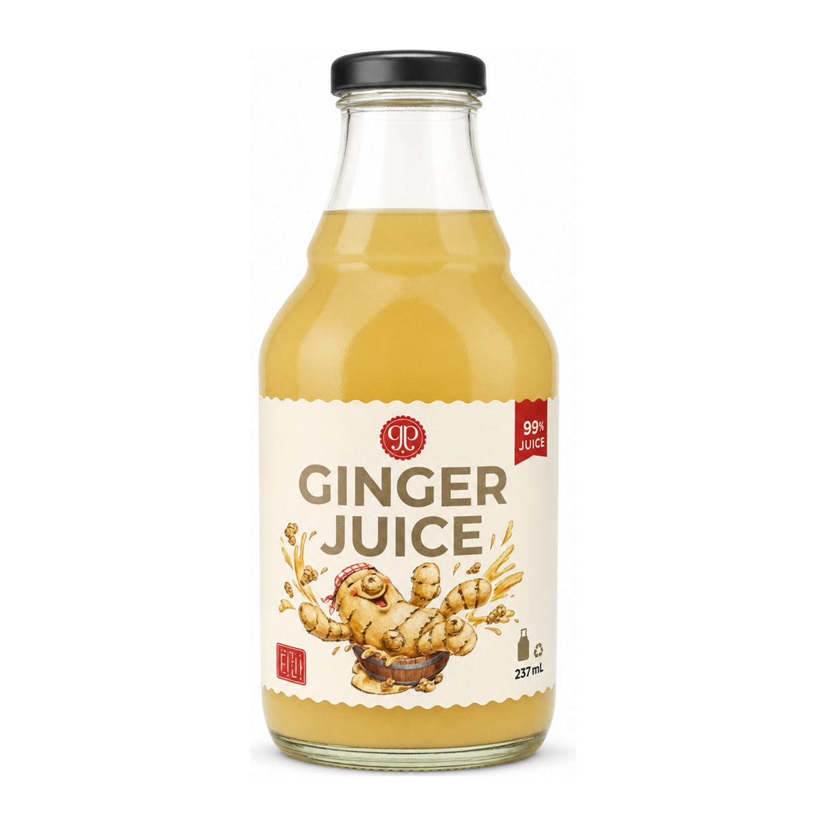 The Ginger People Organic Ginger Juice by The Ginger People Food & Drinks — front view showing product label and branding, studio product photo on white background