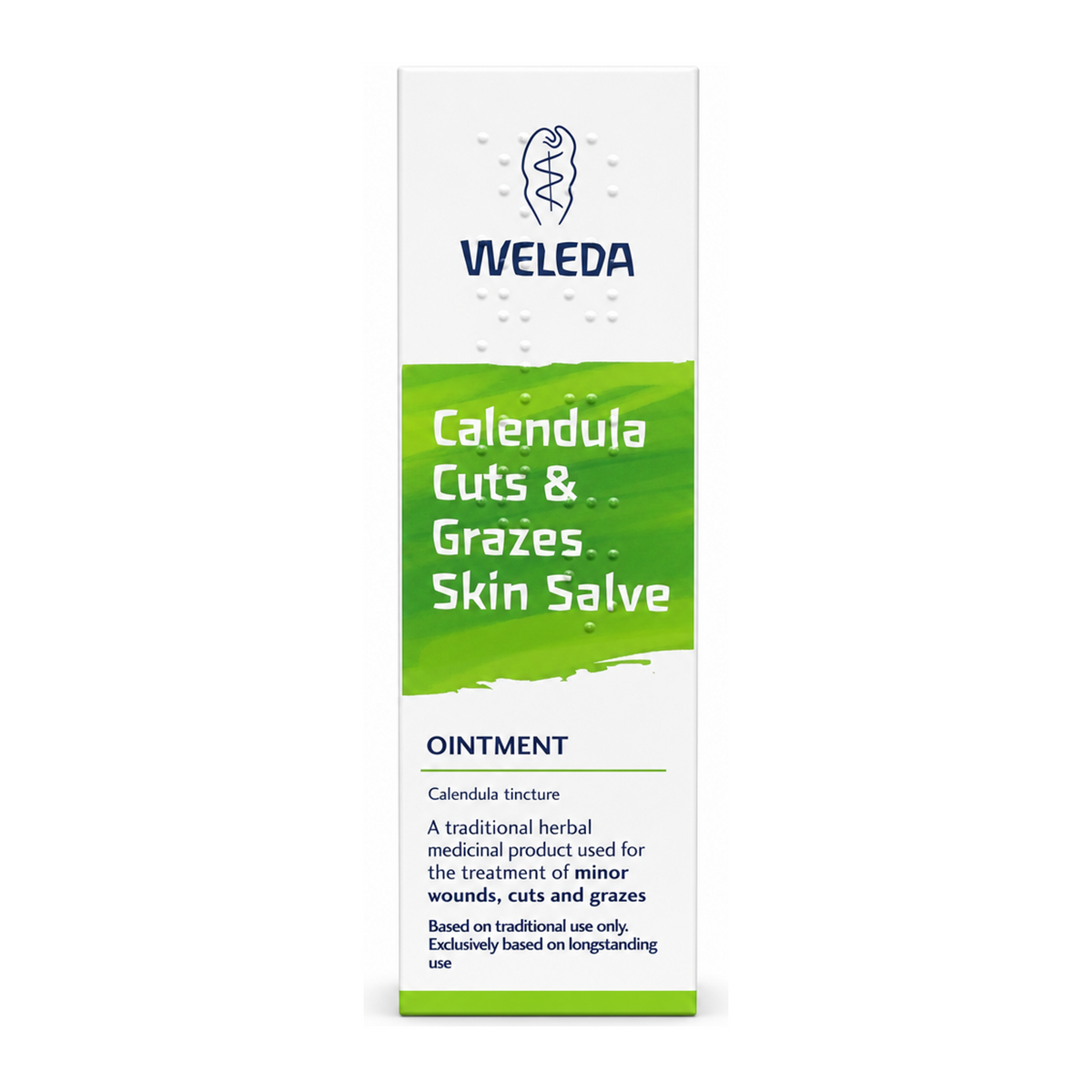 Weleda Calendula Cuts & Grazes Skin Salve by Weleda Natural Beauty — front view showing product label and branding, studio product photo on white background