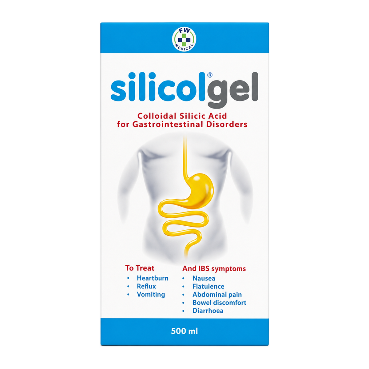 Saguna Silicol Gel by FW Medical Natural Remedies — front view showing product label and branding, studio product photo on white background