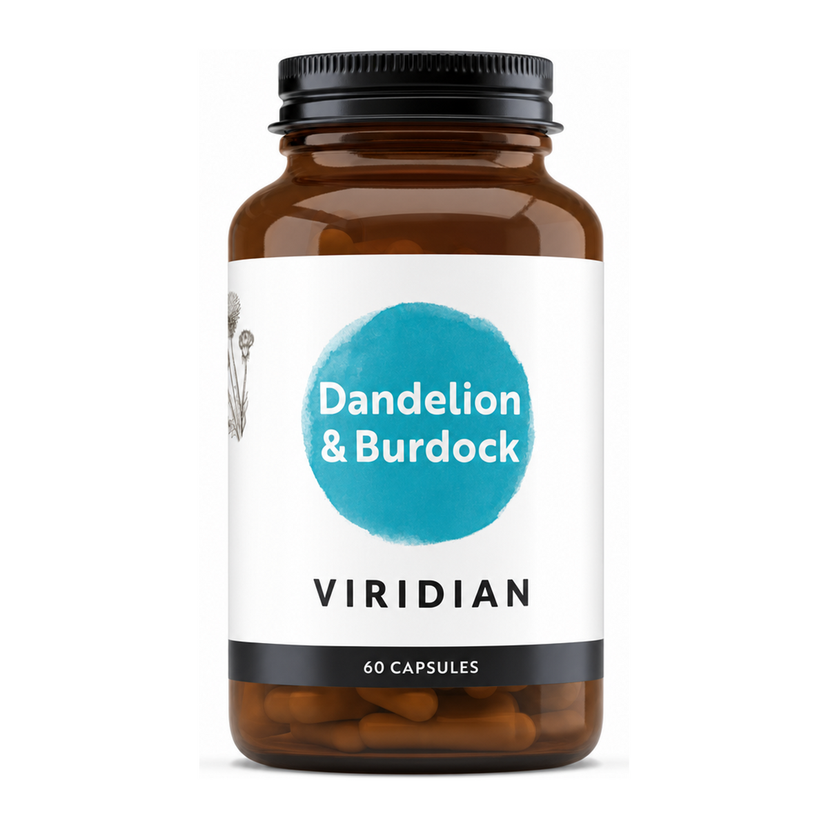 Viridian Dandelion and Burdock Extract by Viridian Natural Remedies — front view showing product label and branding, studio product photo on white background