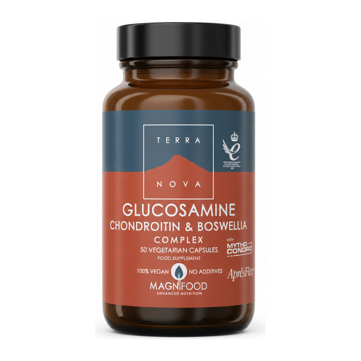 Terranova Glucosamine, Chondroitin & Boswellia Complex by Terranova Natural Remedies — front view showing product label and branding, studio product photo on white background