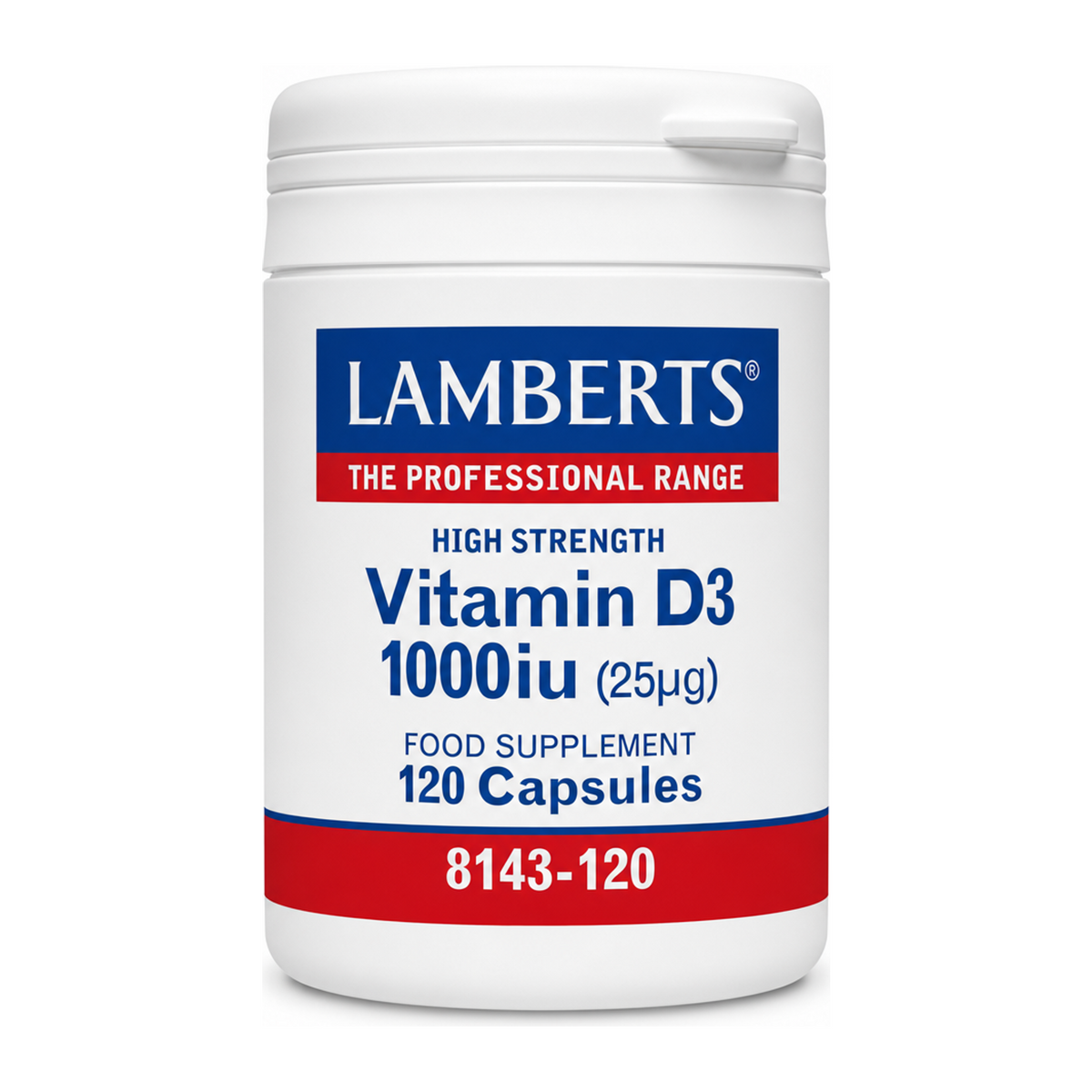 LAMBERTS Vitamin D3 1000iu by Lamberts Natural Remedies — front view showing product label and branding, studio product photo on white background