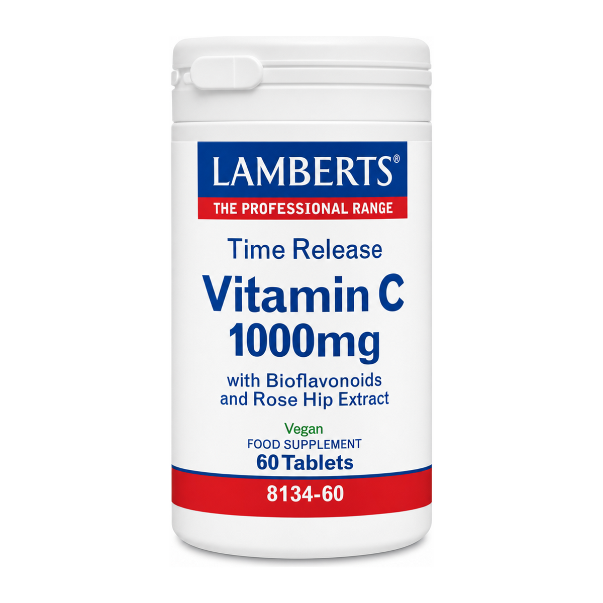 Lamberts Time Release Vitamin C 1000mg by Lamberts Natural Remedies — front view showing product label and branding, studio product photo on white background