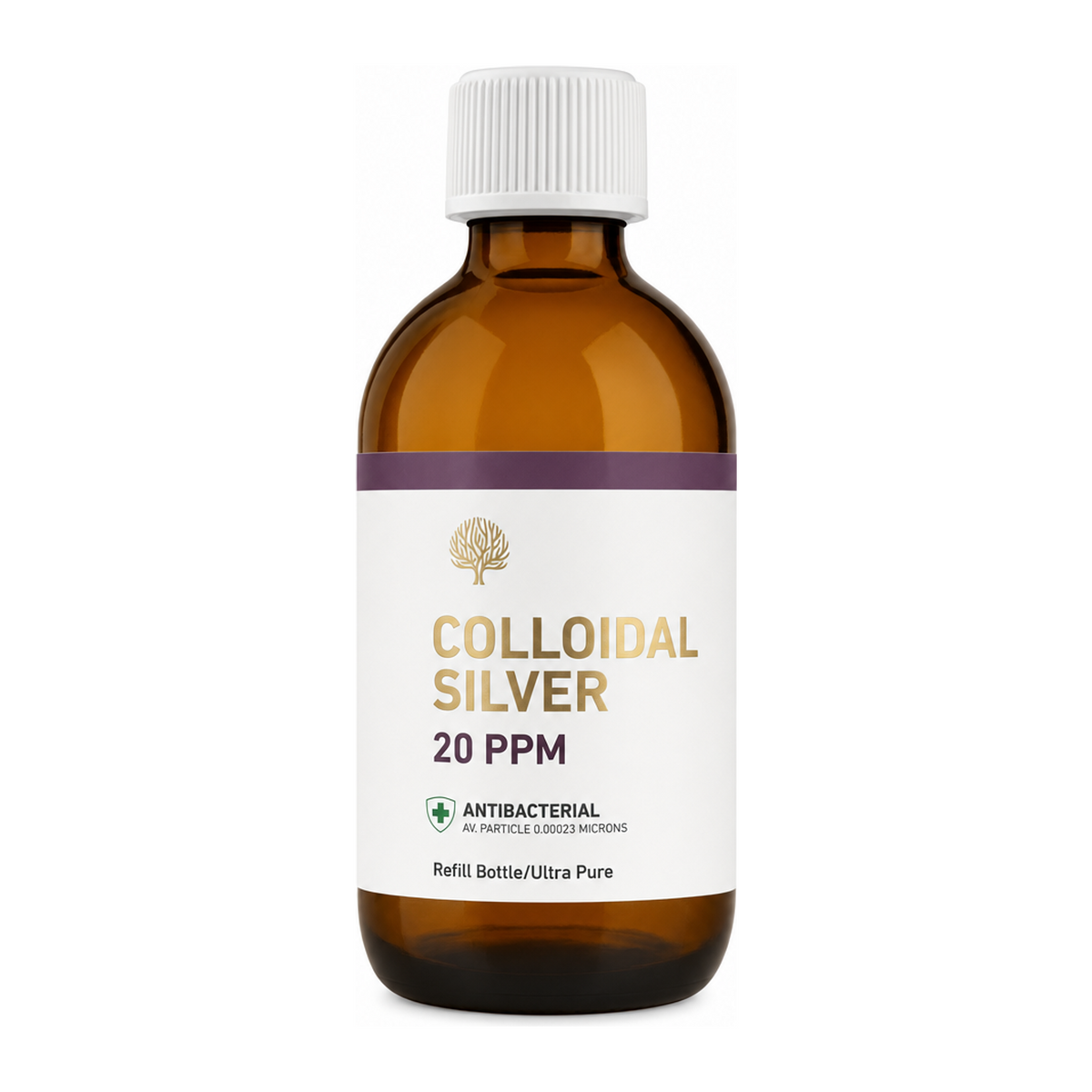 Nature's Greatest Secret 20ppm Enhanced Colloidal Silver - pH 9.0 by Nature's Greatest Secret Natural Beauty — front view showing product label and branding, studio product photo on white background