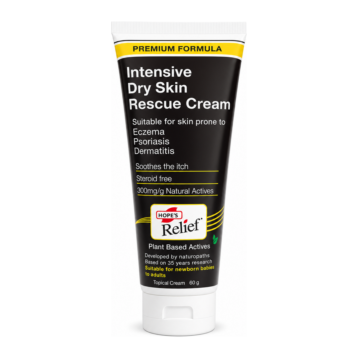 Hopes Relief Hope's Intensive Dry Skin Rescue by Hope's Relief Natural Beauty — front view showing product label and branding, studio product photo on white background