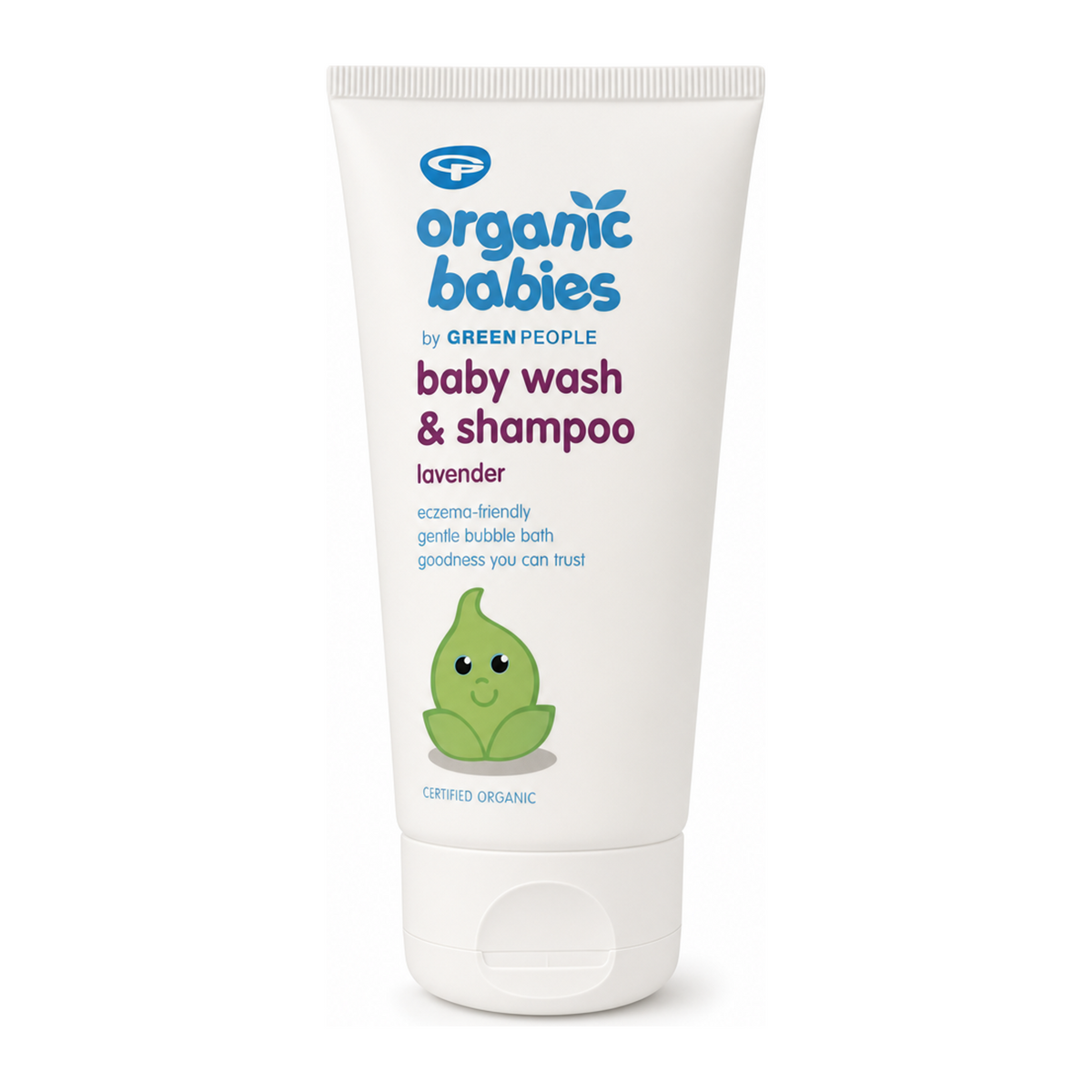 Green People Organic Babies Baby Wash & Shampoo Lavender by Green People Natural Beauty — front view showing product label and branding, studio product photo on white background