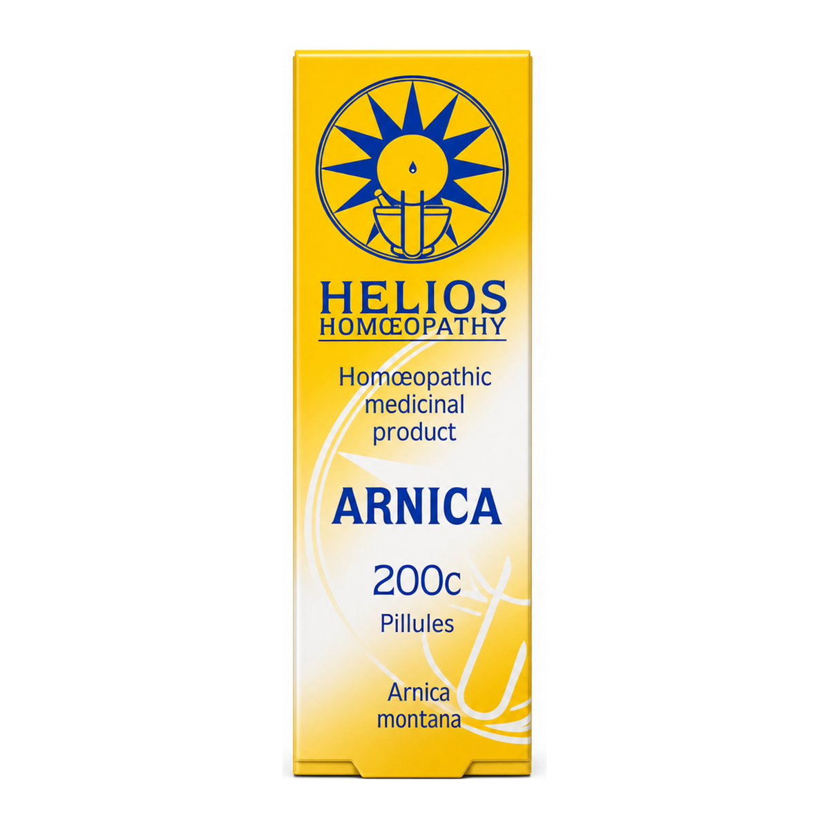 HELIOS ARNICA 200C — front view showing product label and branding, studio product photo on white background