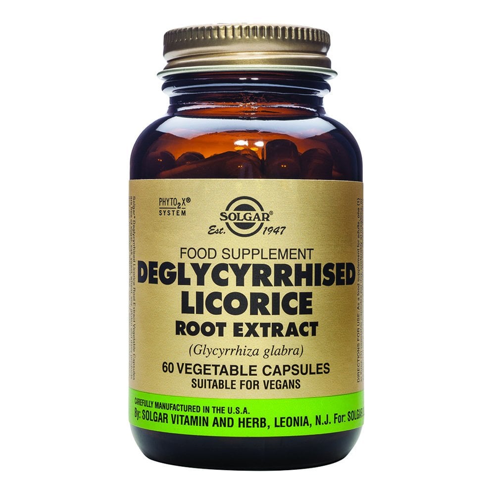 Solgar Deglycyrrhised Licorice Root Extract Vegicaps 60