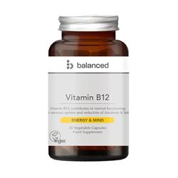Balanced Vitamin B12 30 Veggie Caps - Reusable Bottle