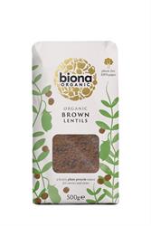 Biona Organic Brown Lentils Demeter - in Glass Jars