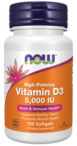 Now Foods Vitamin D3 5000IU, 240 caps