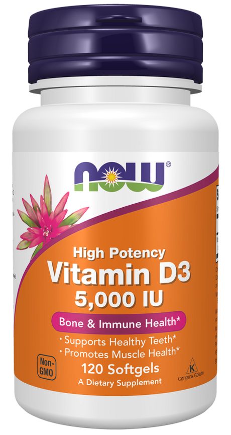 Now Foods Vitamin D3 5000IU, 240 caps