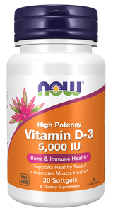 Now Foods Vitamin D3 5000IU, 240 caps