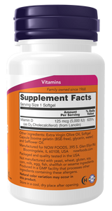 Now Foods Vitamin D3 5000IU, 240 caps