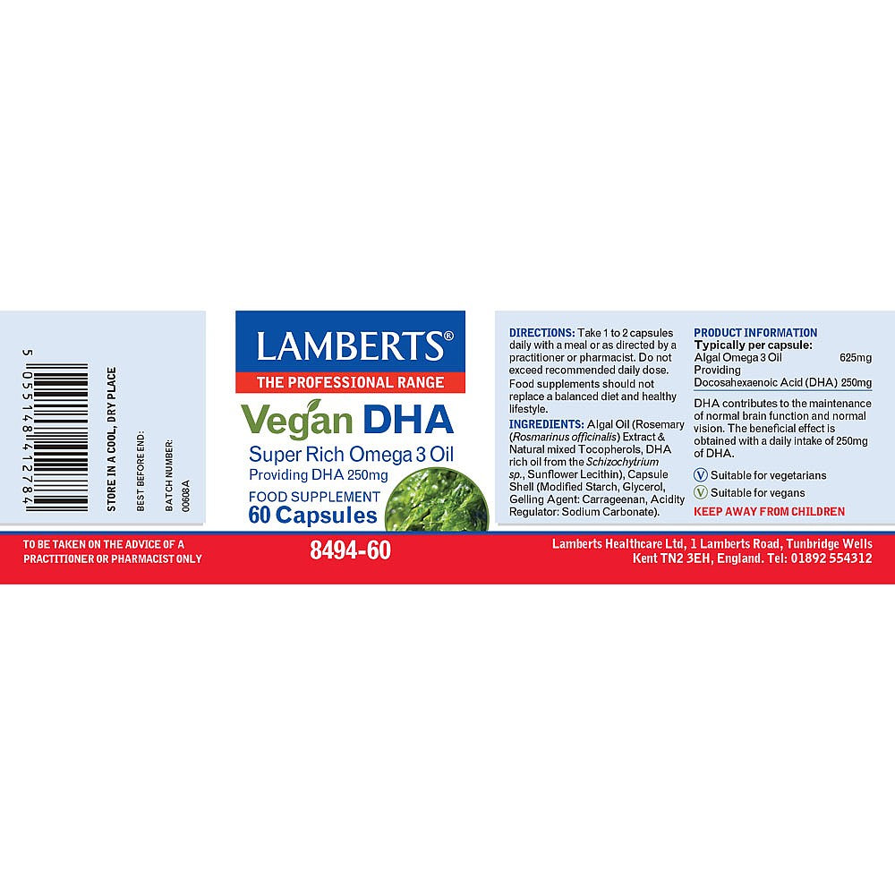 Lamberts Vegan DHA Capsules