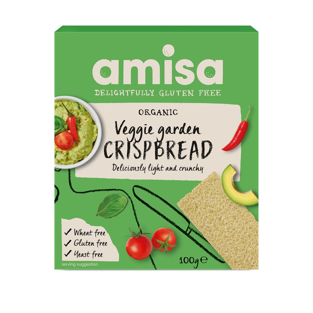 Amisa Gluten Free Veggie Garden Crispbread Organic