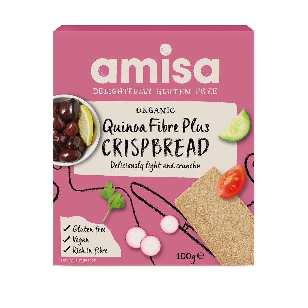 Amisa Gluten Free Quinoa Fibre Plus Crispbread Organic