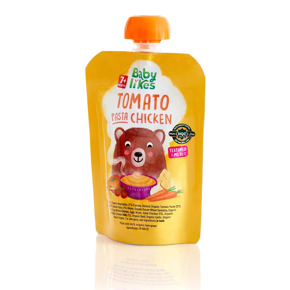 Baby Likes Tomato Pasta Chicken - Halal Baby Food 7 months plus+
