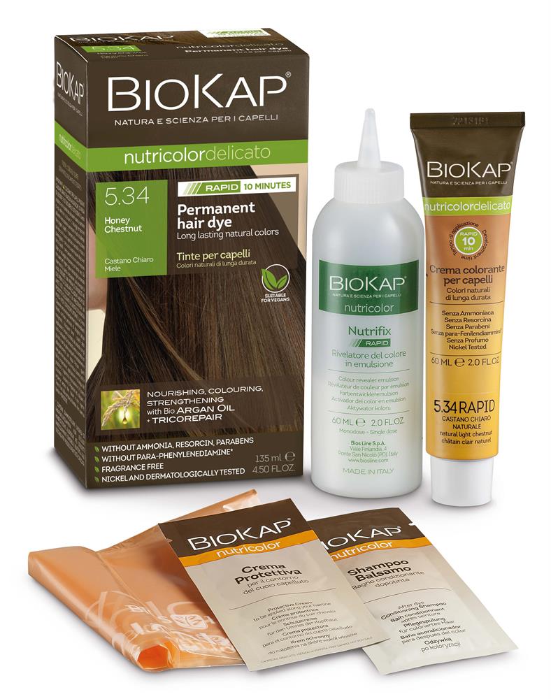 BioKap Honey Chestnut 5.34 Rapid Permanent Hair Dye