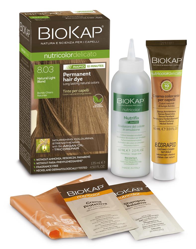 BioKap Natural Light Blond 8.03 Rapid Permanent Hair Dye