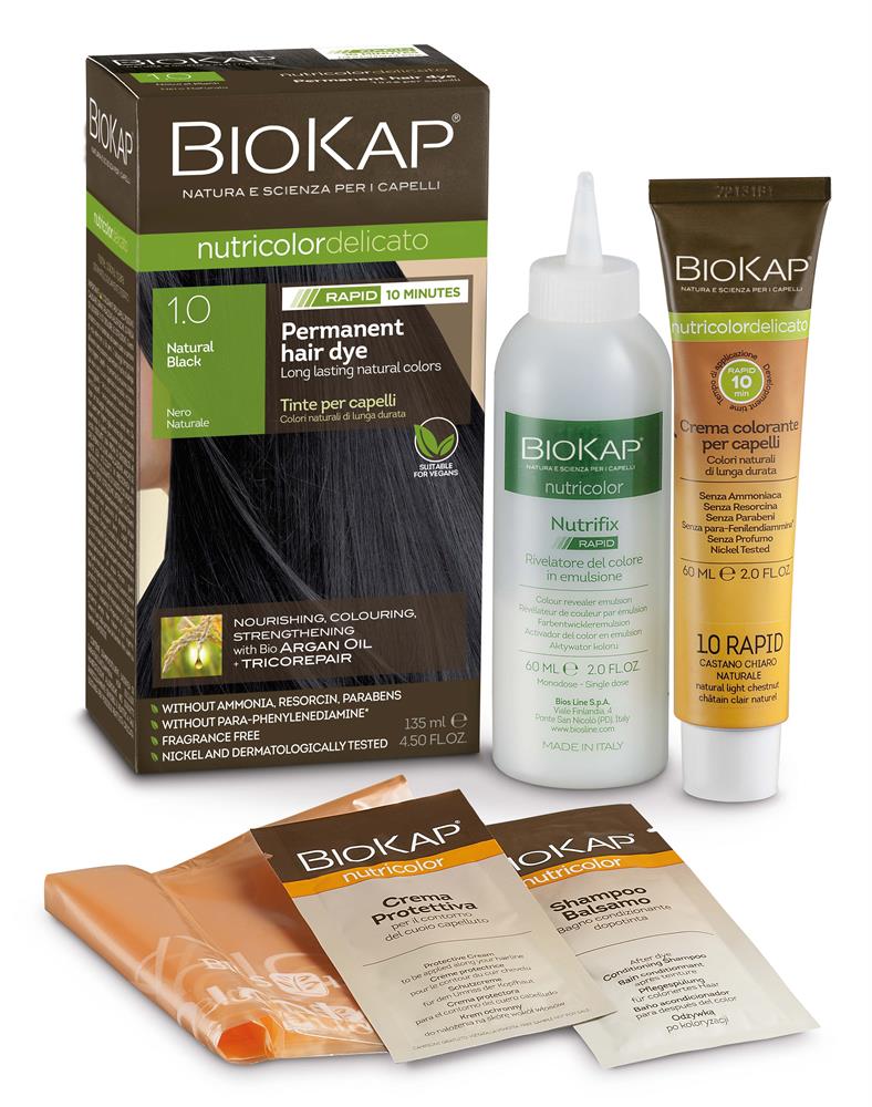 BioKap Natural Black 1.0 Rapid Permanent Hair Dye