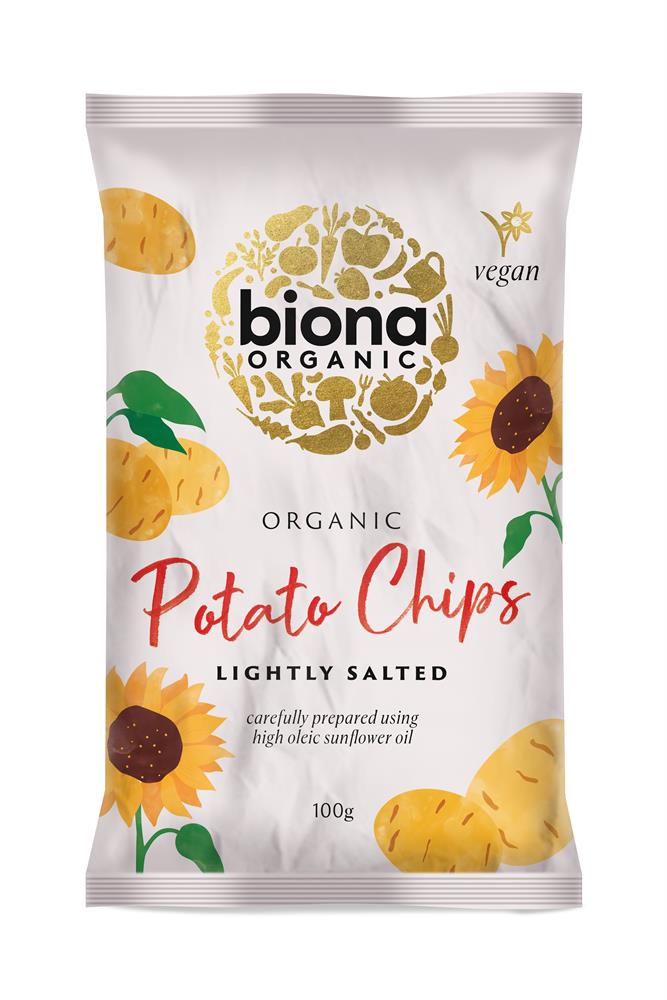 Biona Potato Chips Organic - Himalayan Pink Salt - Light
