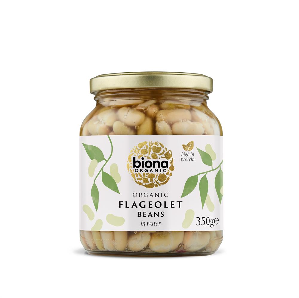 Biona Organic Flageolet Beans - in Glass Jars