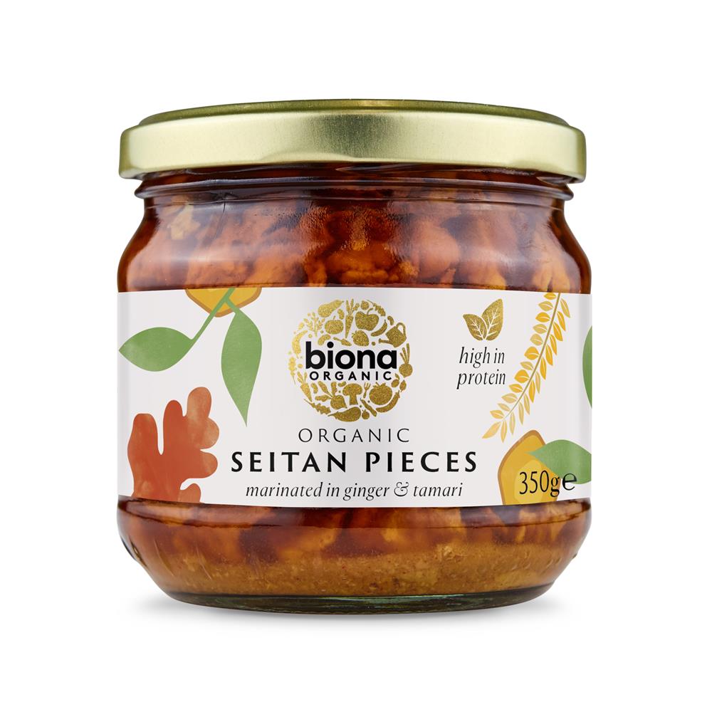 Biona Organic Seitan Pieces marinated in ginger and soya sauce