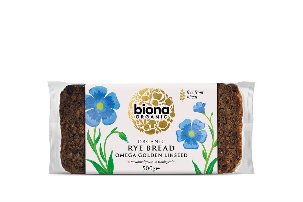 Biona Organic Rye Bread - Omega Golden Linseed