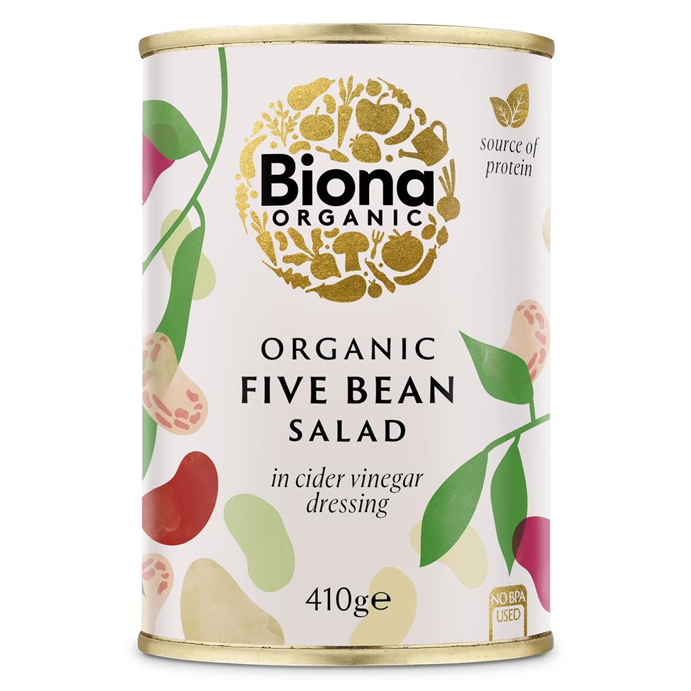 Biona Organic Five Bean Salad in Vinaigrette Dressing