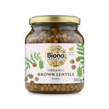 Biona Organic Brown Lentils Demeter -  in Glass Jars