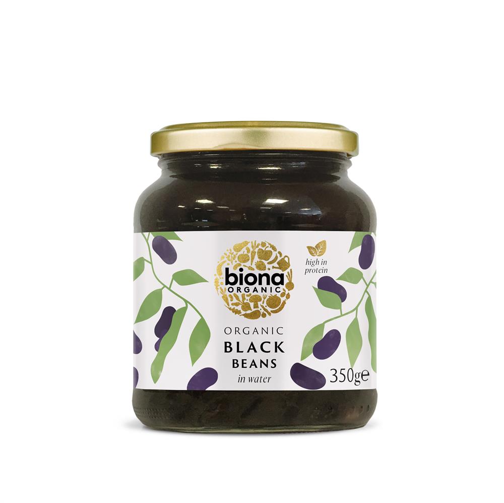 Biona Organic Black Beans in Glass Jars