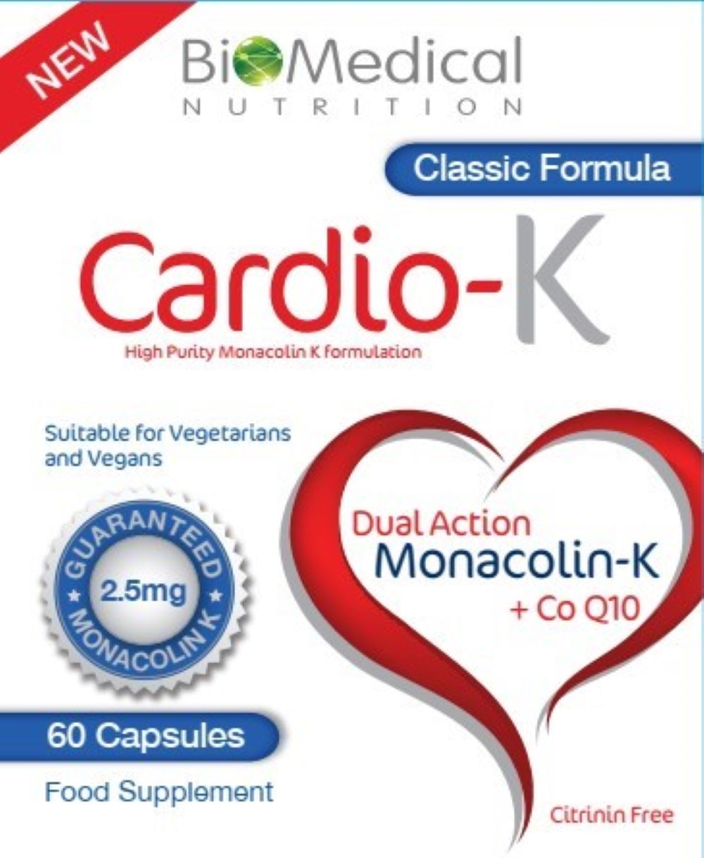 Bio Medical Nutrition Classic Cardio-K 2.5mg Monacolin K & Co Q10 60 Capsules