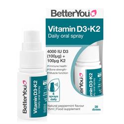 BetterYou Vitamin D3+K2 Daily Oral Spray 15ml
