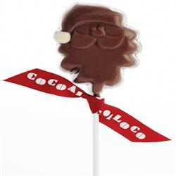 Cocoa Loco Org Milk Choc Santa Lolly