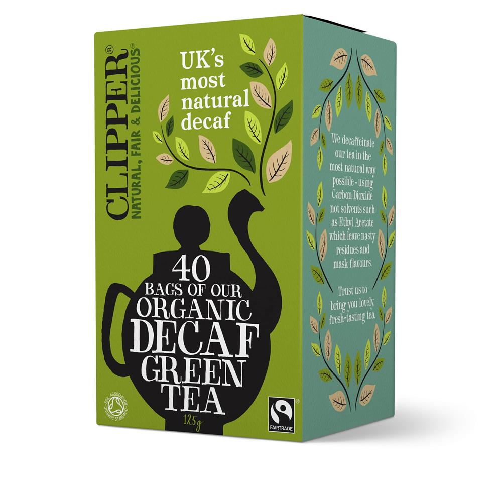 Clipper Fairtrade & Organic Decaf Green Tea Bags