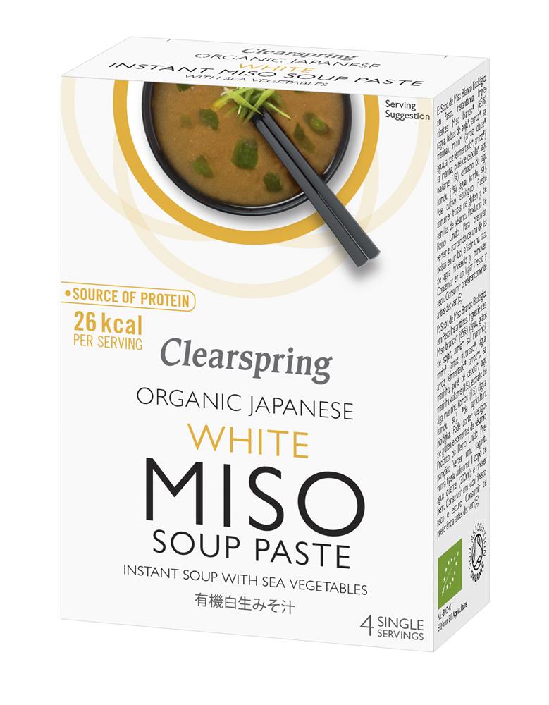 Clearspring Organic Japanese Instant White Miso Soup Paste 4x