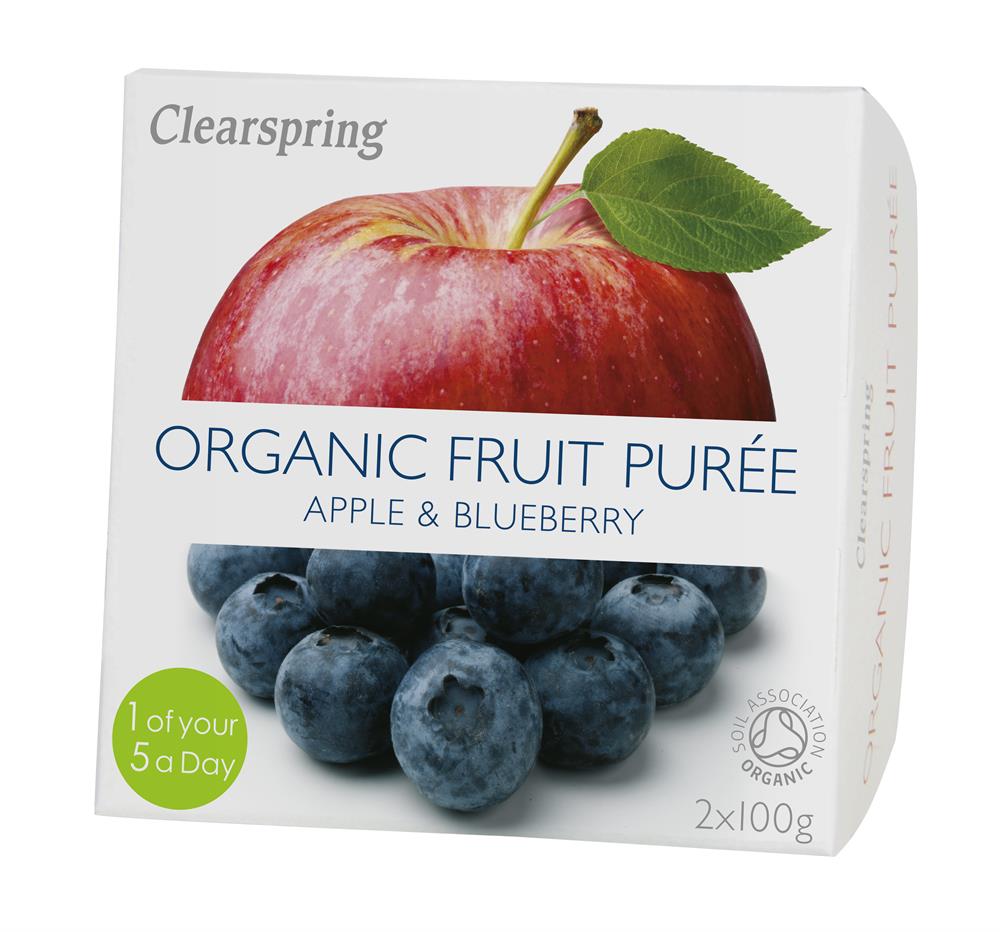 Clearspring Organic Fruit Puree Apple/Blueberry (2x)