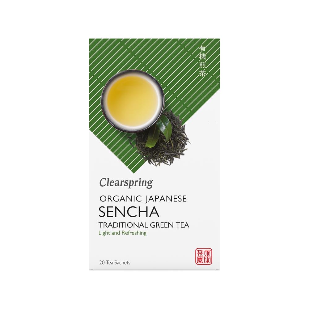 Clearspring Organic Japanese Green Tea Sencha tea bags/box 20 teabags