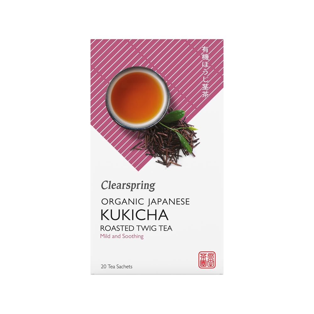 Clearspring Organic Japanese Kukicha Roasted Twig Tea - 20 bags