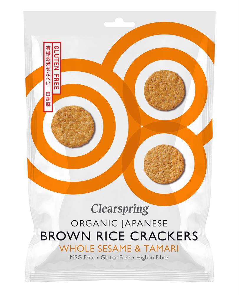 Clearspring Organic Rice Crackers - Whole Sesame