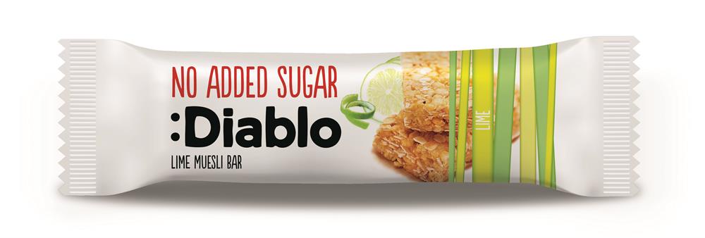 Diablo Sugar Free Lime Muesli Bar