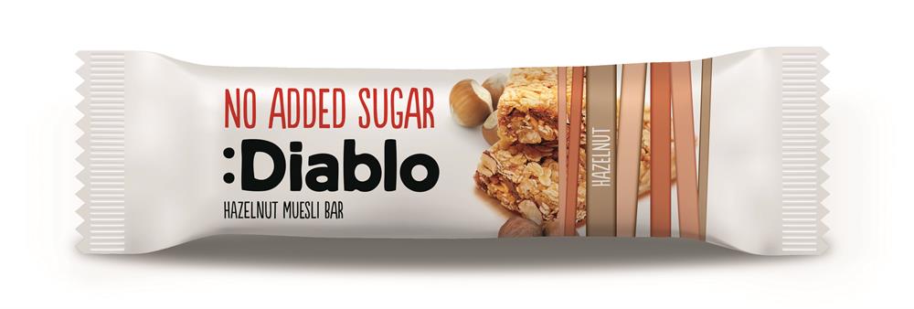Diablo Sugar Free Hazelnut Muesli Bar
