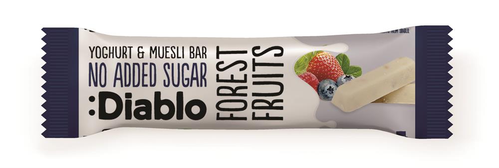 Diablo Sugar Free Diablo Yoghurt coated Forest Fruit Muesli Bar